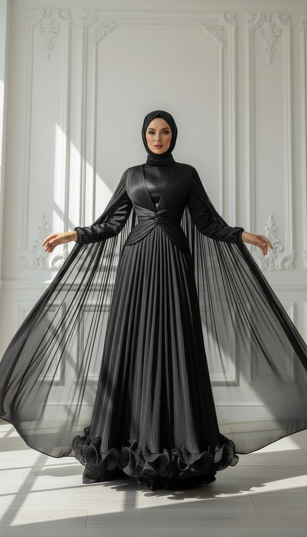 Swan Gown- Jet Black