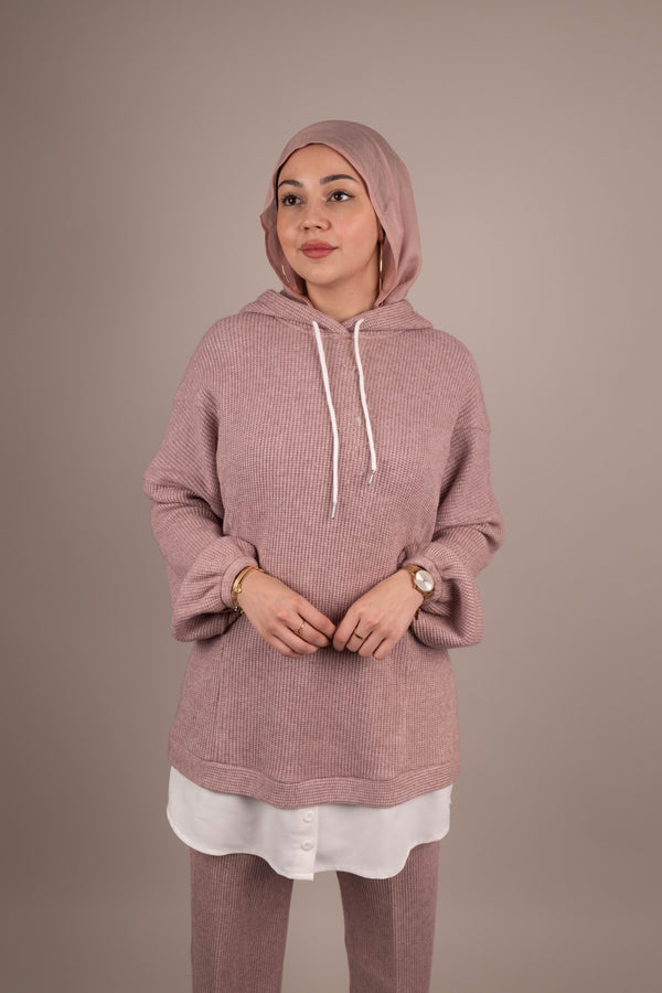 Hooded Knitted Set