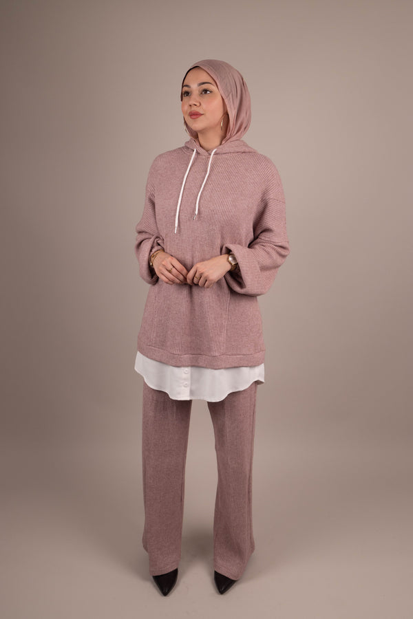 Hooded Knitted Set