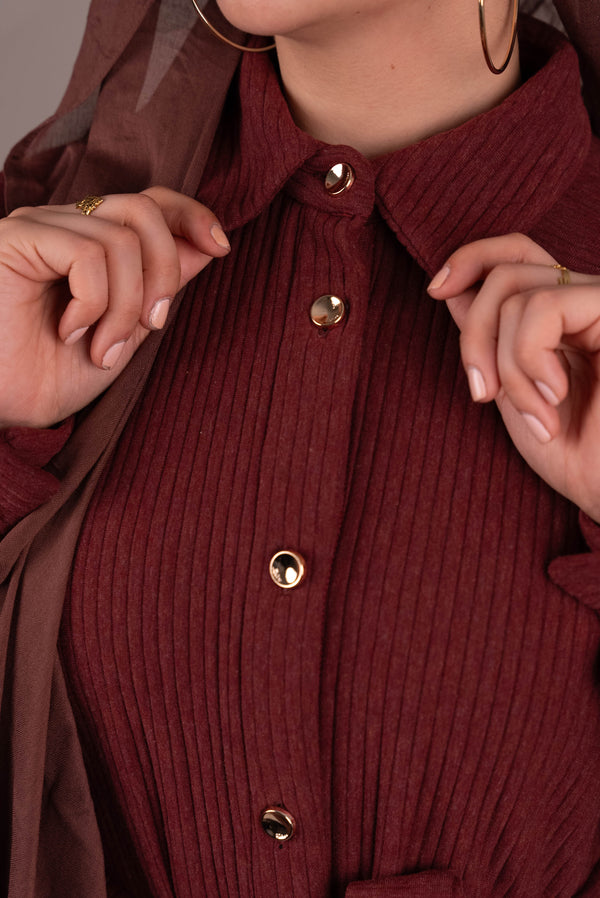 Button Up Knitted Set