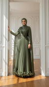 Swan Gown- Olive Green