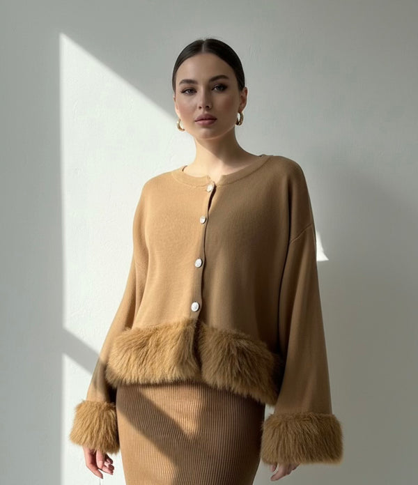 Fur Trim Sweater