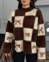 Checkered Bow Sweater